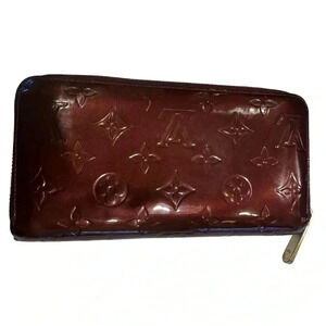 LOUIS VUITTON Long Wallet Zippy Monogram Vernis Bordeaux Date Code SP2120